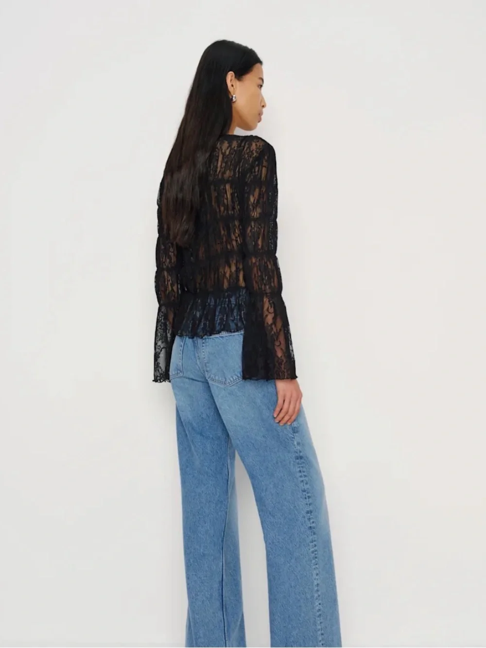 Reformation Laramie Knit Top Black - Size M
